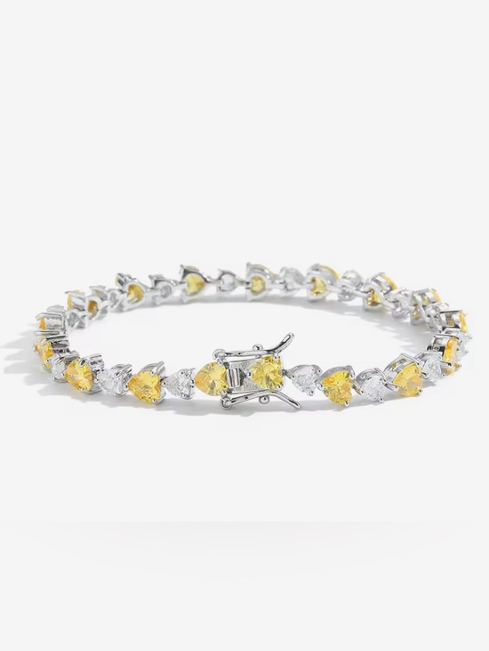 Neiman Marcus Jewelry - 18k 12.5ct Canary Heart Tennis Bracelet